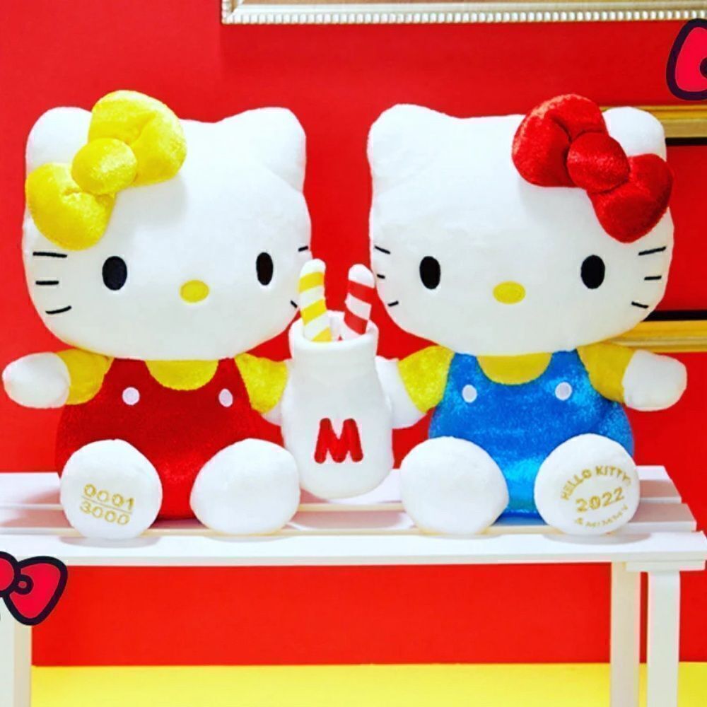 Sanri Anniversary Limited Set Hello Kitty & Mimmy 2022 Plush Set